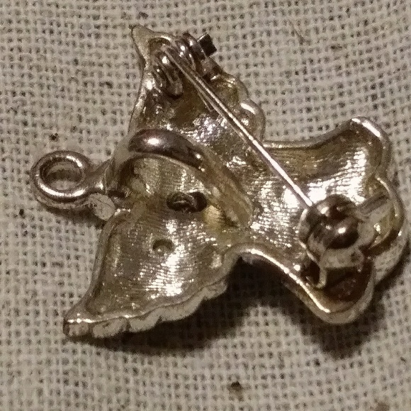 Angel Pin Brooch Pendant Silver tone Rhinestone - Picture 3 of 4